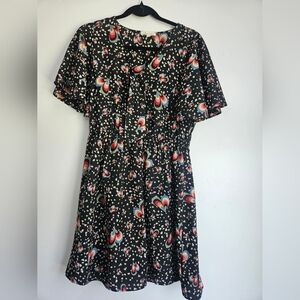 Cedar & Gold Heart Pattern Dress